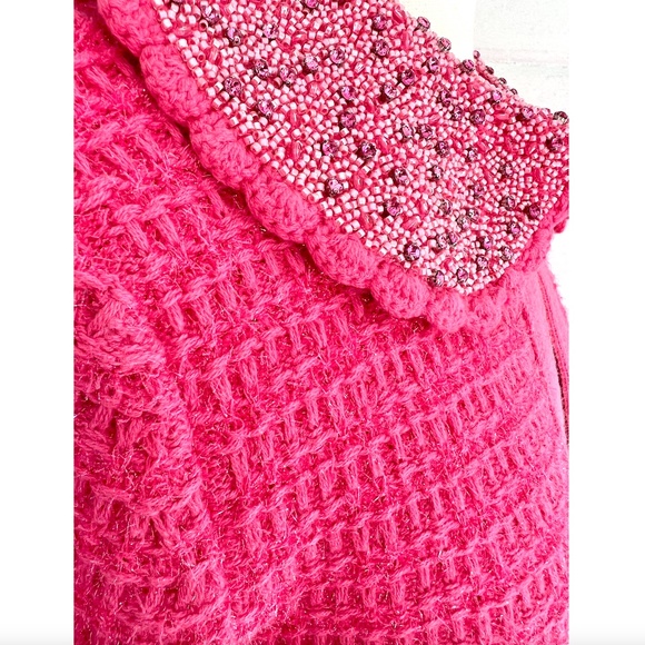 ALICE + OLIVIA Akira Embellished Cardigan in Pink - M - Picture 4 of 12